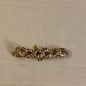 Vintage Monet Signed Gold Tone Chunky Chain Link Bracelet